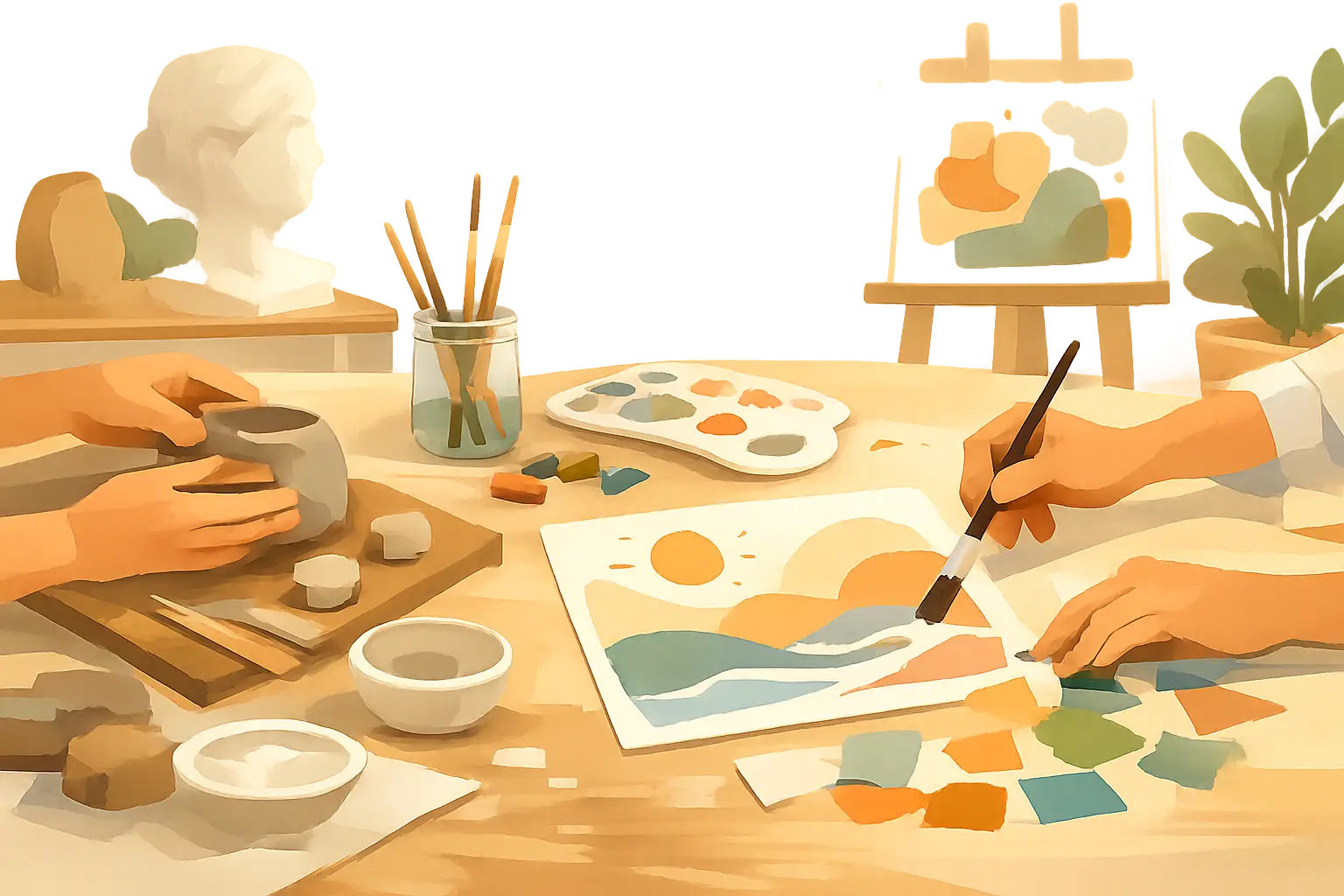 Kreativkurs oder therapeutisches Atelier in der Nähe?
