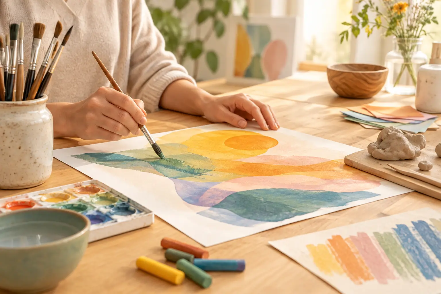 Ressourcen durch Farben entdecken bei Erschöpfung